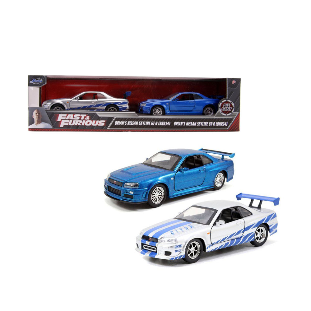 Jada JAN32481 Fast and Furious 3 Car Set Diecast Model, JADATOYS 1:87SCALE,  One Size