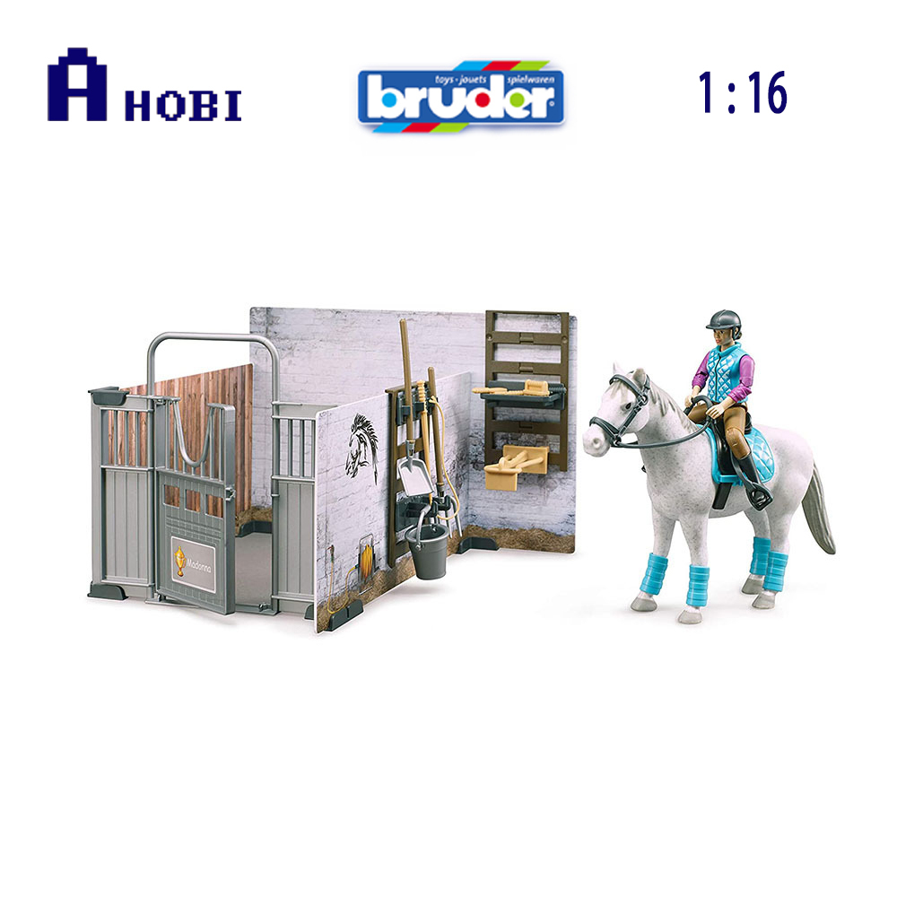 Bruder Bworld Horse Stable, Woman, Horse and Accessories :81164267
