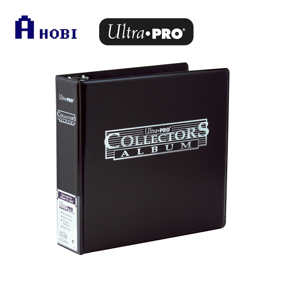 Ultra Pro 3 Ring Collector Album Black Holds 450 Cards, D-Ring, Hot Stamp  Foil Cover