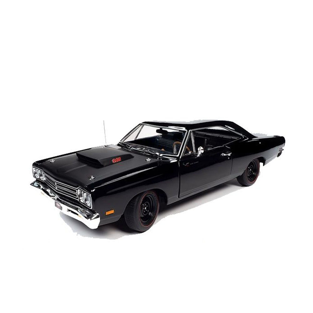 Auto World 1:18 Scale 1969 Plymouth Roadrunner Black Model Car